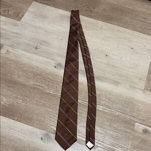 Christian Dior Brown Striped Men's Tie